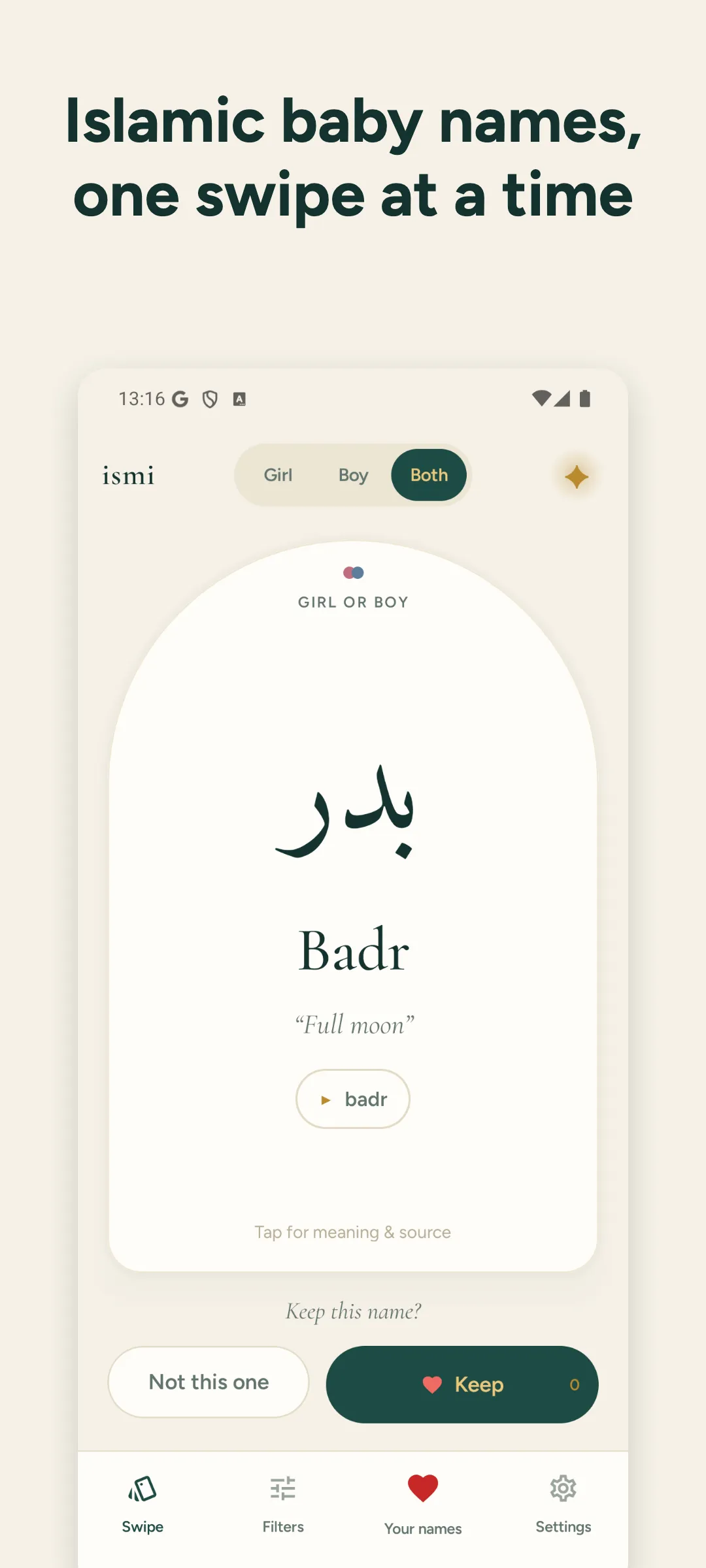 Ismi — Muslim Quran & Arabic Meanings — screenshot