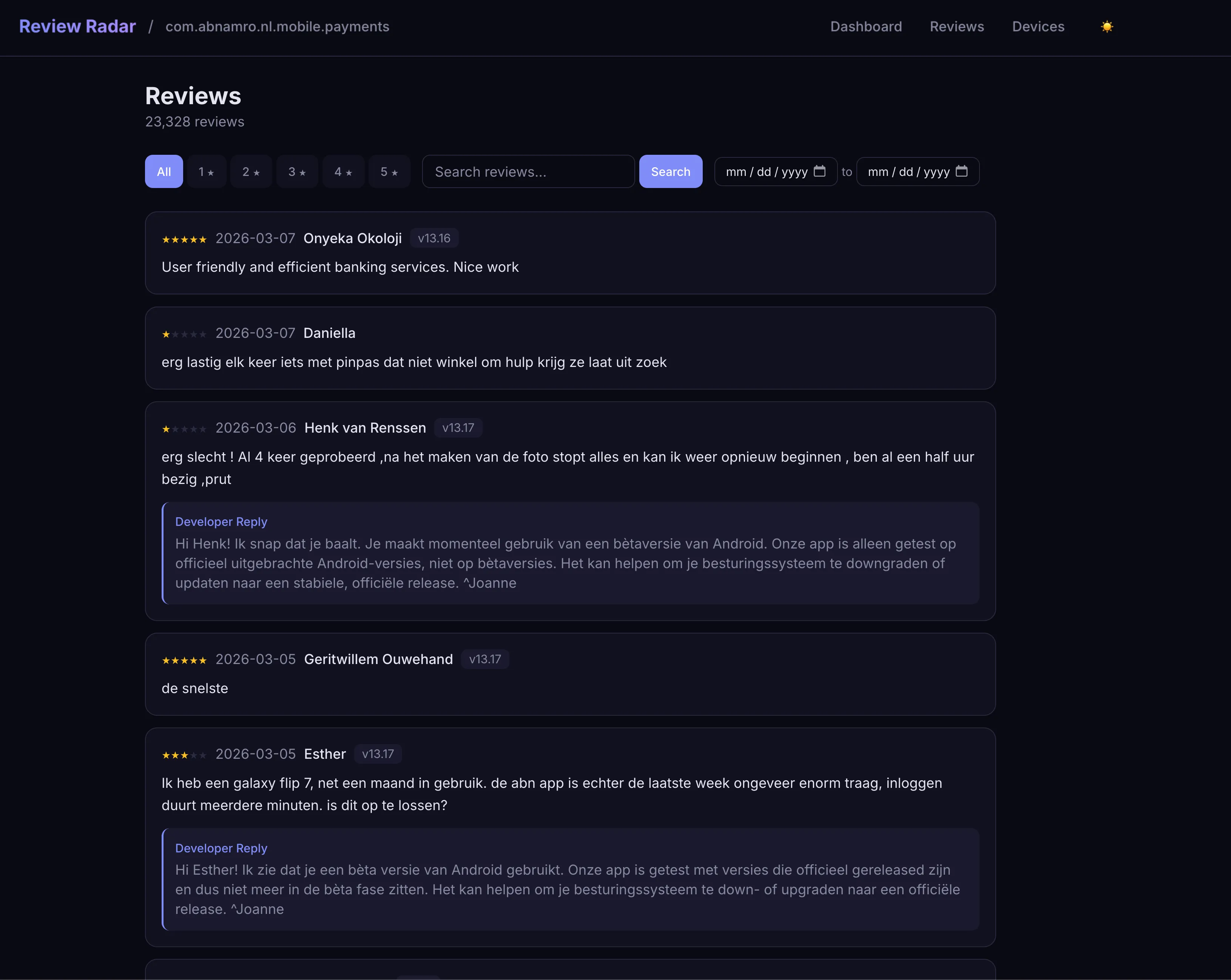 Review Radar Reviews